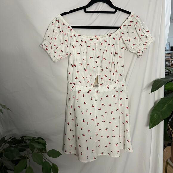 NWT Bec & Bridge Cherry Pie Short Sleeve Mini Dress Size 6 - Picture 5 of 9
